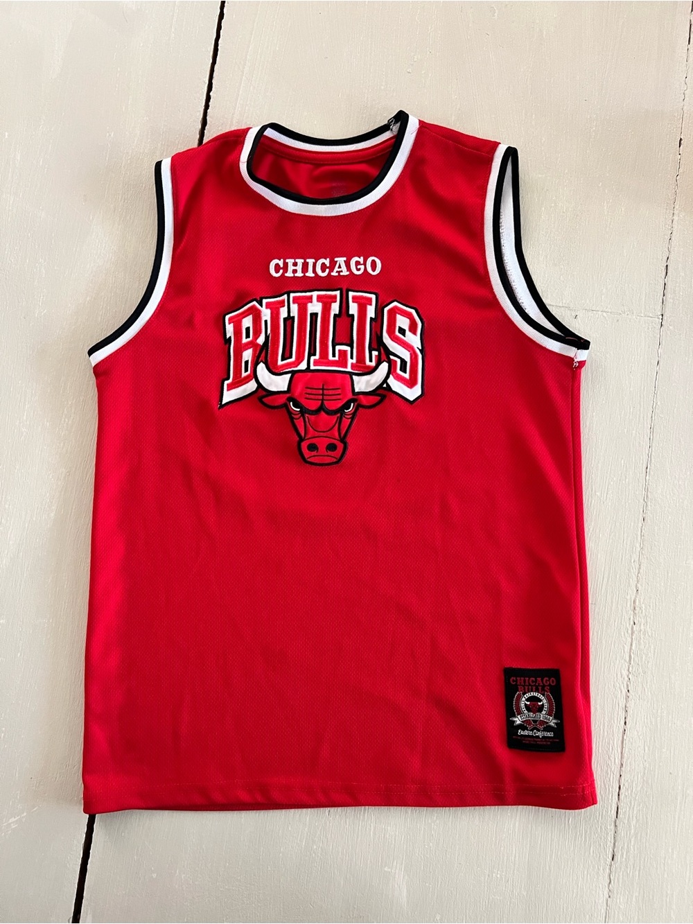 Chicago Bulls NBA Red Mesh Basketball Jersey Tank Top Sleeveless Vintage Style